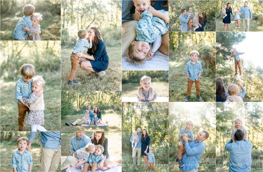 Family of 4 fall photo session in Edwardsville, Illinois.