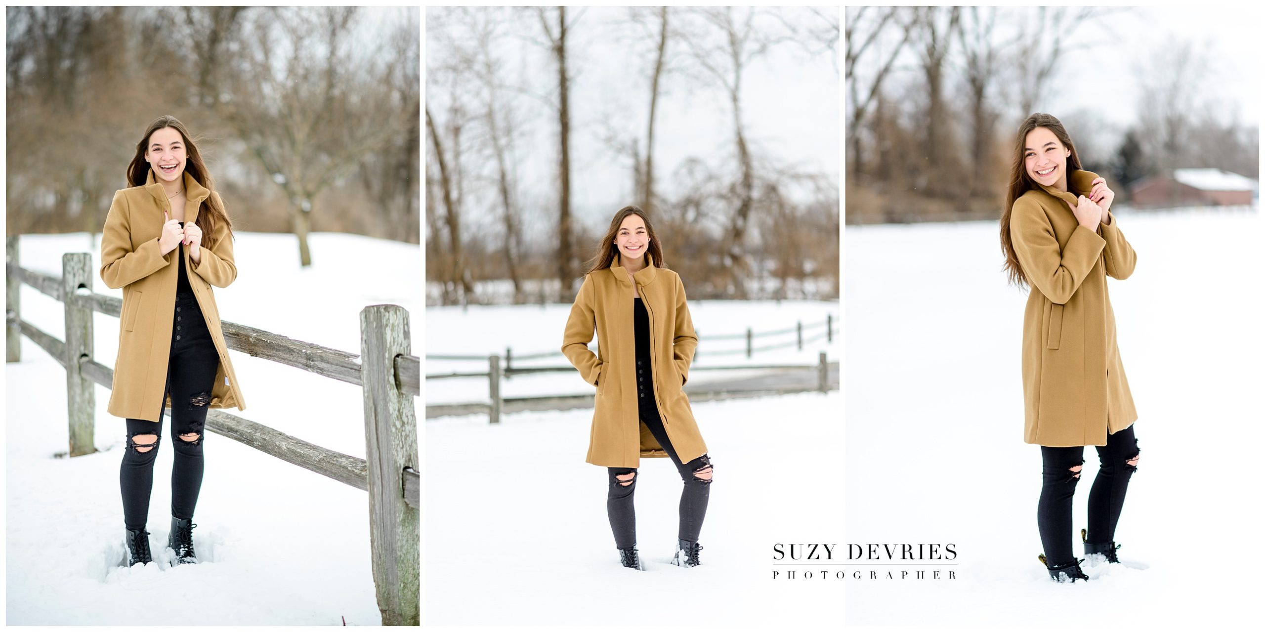 Senior Girl Snow Photography