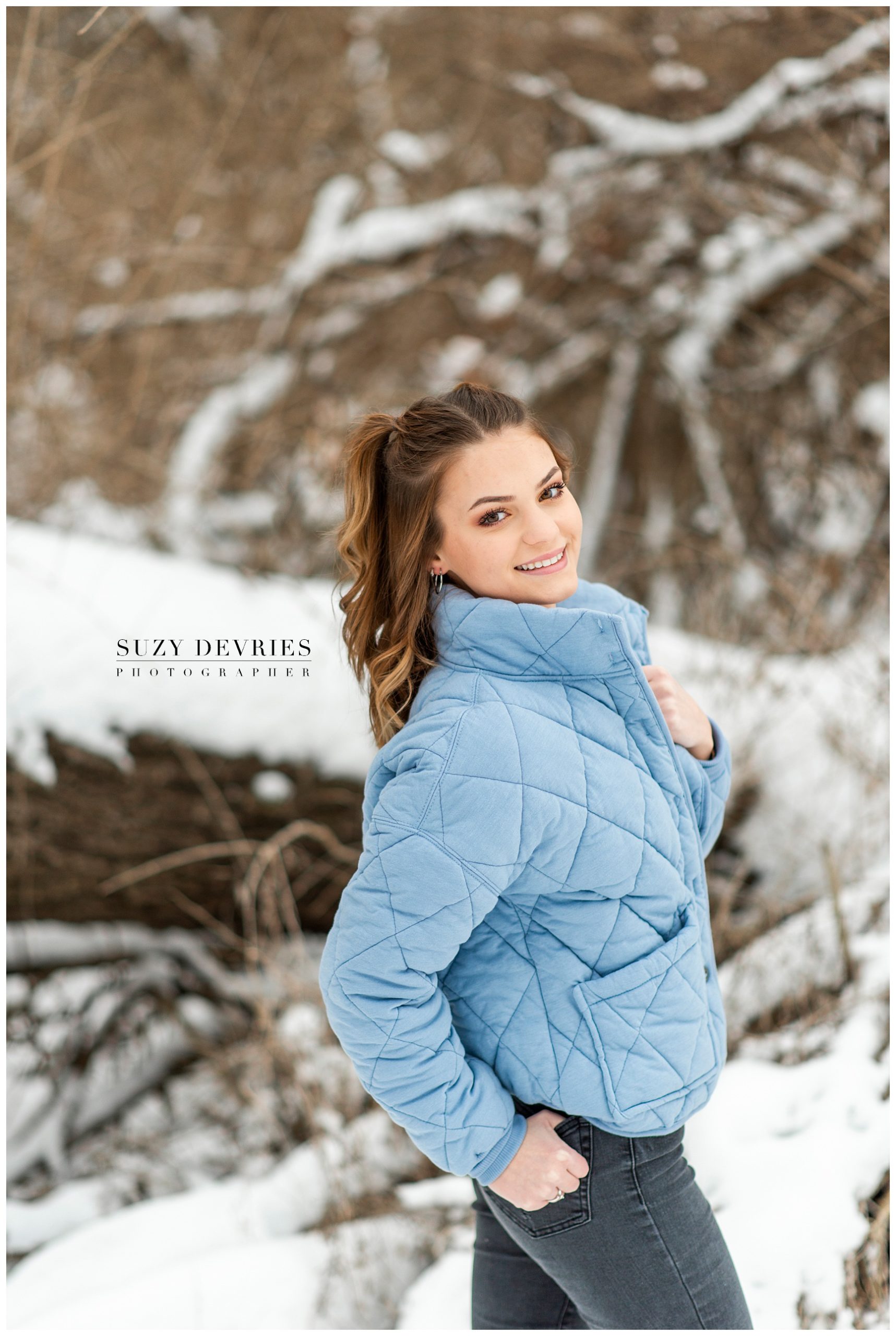 senior snow photography